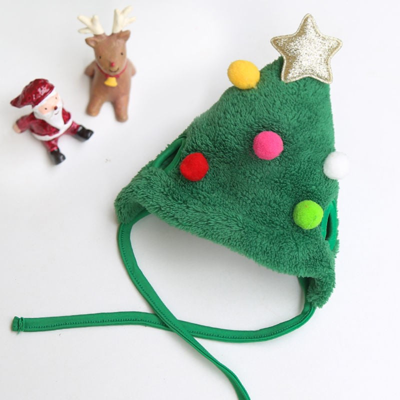 Dog Kitty christmas Hat Saliva towel Bib poodle Fadou Pomeranian Autumn and winter Pets Clothes & Accessories Dress up