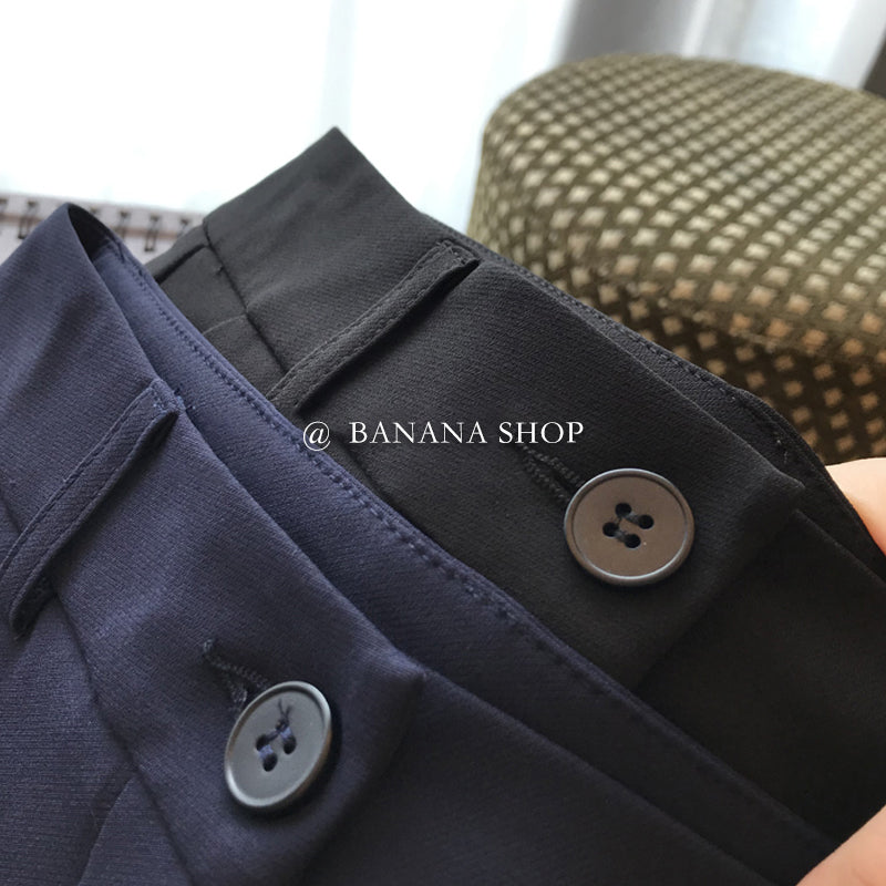 goods in stock Second hair ~ Banana bana Banana ~ Four side bullet ! 21 early autumn High waist Show thin M standard Fork suit