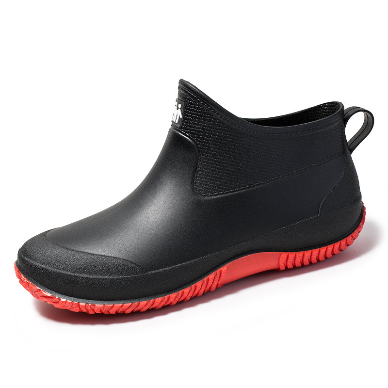 Japan Purchasing agent GP non-slip Rain shoes male Short tube female Low Gang Boots kitchen Rubber shoes Overshoes Car Wash go fishing Couple shoes