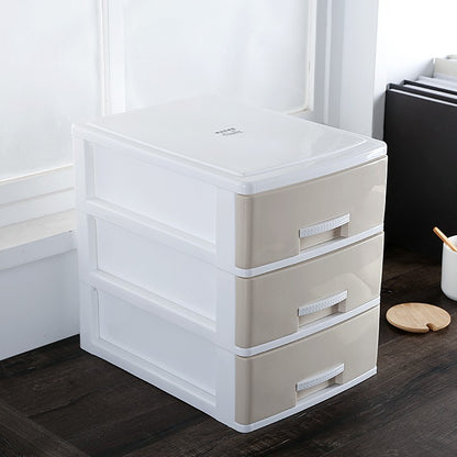 desktop  lock Plastic Drawer type data office furniture storage box storage box File cabinet A4 file 。