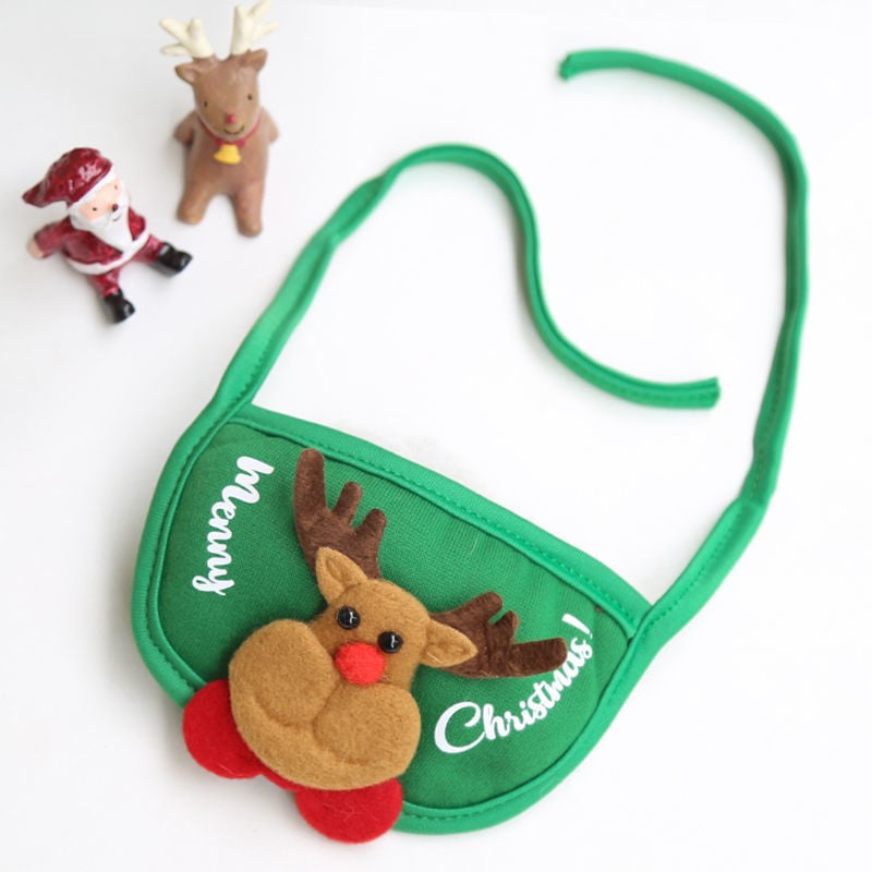 Dog Kitty christmas Hat Saliva towel Bib poodle Fadou Pomeranian Autumn and winter Pets Clothes & Accessories Dress up