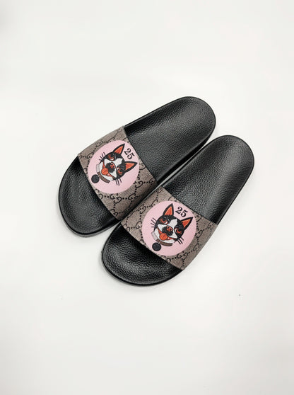 European station Tiger head Flip flop men and women Couple slipper summer Versatile Sandals soft sole non-slip sandy beach Sandals