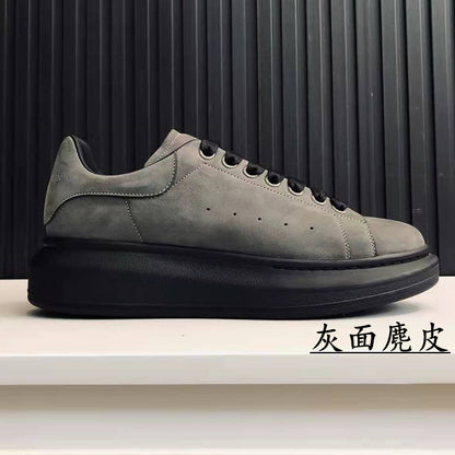 New products spring and autumn Hot money All black and white Jinwei McQueen lovers Little white shoes men and women Flat bottom increase Casual and versatile trend