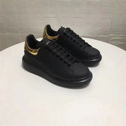 New products spring and autumn Hot money All black and white Jinwei McQueen lovers Little white shoes men and women Flat bottom increase Casual and versatile trend