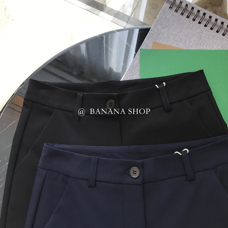 goods in stock Second hair ~ Banana bana Banana ~ Four side bullet ! 21 early autumn High waist Show thin M standard Fork suit