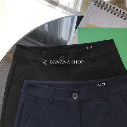 goods in stock Second hair ~ Banana bana Banana ~ Four side bullet ! 21 early autumn High waist Show thin M standard Fork suit