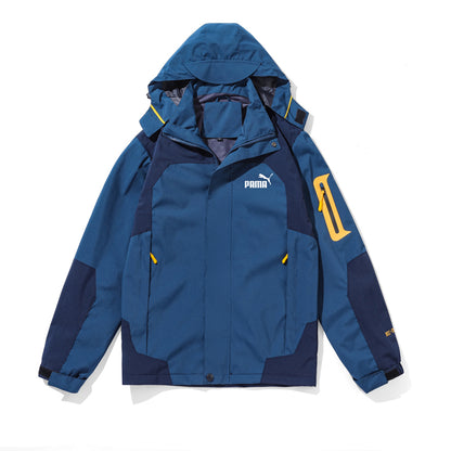 Jacket men and women Autumn and winter ins Chaopai Travel outdoors Three in one pizex Windbreak removable lovers loose coat