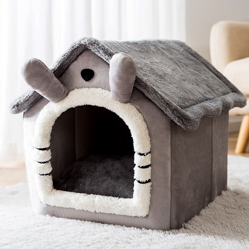 Cat's nest winter keep warm Cat bed House type Dog house All seasons Removable and washable Kittens closed Pet Supplies & Pet