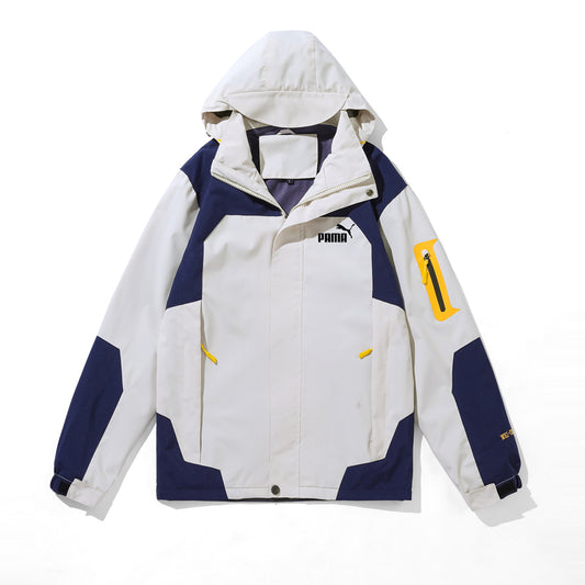 Jacket men and women Autumn and winter ins Chaopai Travel outdoors Three in one pizex Windbreak removable lovers loose coat