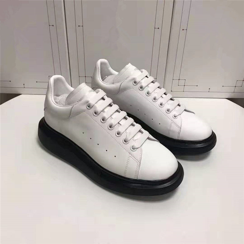 New products spring and autumn Hot money All black and white Jinwei McQueen lovers Little white shoes men and women Flat bottom increase Casual and versatile trend