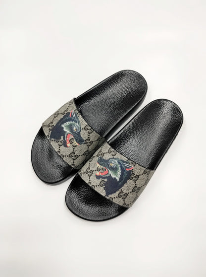 European station Tiger head Flip flop men and women Couple slipper summer Versatile Sandals soft sole non-slip sandy beach Sandals
