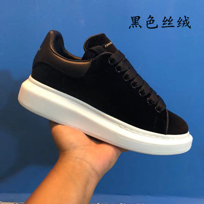 New products spring and autumn Hot money All black and white Jinwei McQueen lovers Little white shoes men and women Flat bottom increase Casual and versatile trend