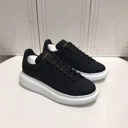 New products spring and autumn Hot money All black and white Jinwei McQueen lovers Little white shoes men and women Flat bottom increase Casual and versatile trend