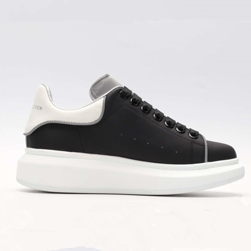 New products spring and autumn Hot money All black and white Jinwei McQueen lovers Little white shoes men and women Flat bottom increase Casual and versatile trend