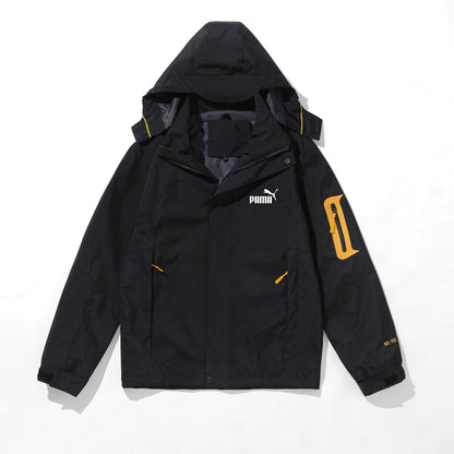 Jacket men and women Autumn and winter ins Chaopai Travel outdoors Three in one pizex Windbreak removable lovers loose coat