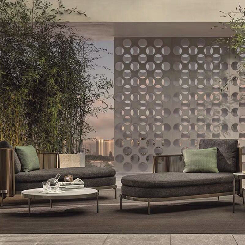 outdoors furniture Rattan weaving sofa combination   a living room Light luxury leisure time Sun room sofa Three people Pack up outdoor furniture
