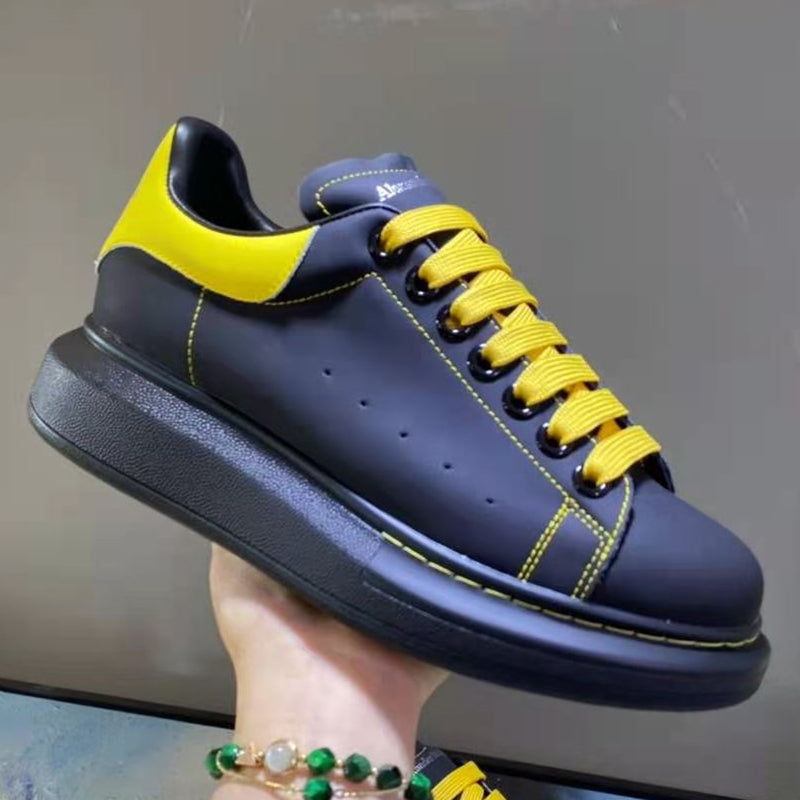 New products spring and autumn Hot money All black and white Jinwei McQueen lovers Little white shoes men and women Flat bottom increase Casual and versatile trend
