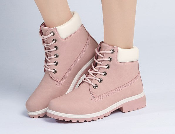 Autumn and winter men and women Couple boots Britain Two cotton Martin boots Tooling boots Cotton boots leisure time leather shoes Women's Boots Gao Bang Men's Shoes