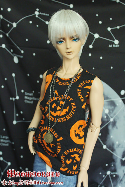 【 Cat's nest 】 Uncle 34 branch BJD Halloween Pumpkin High fork motion vest men's wear Daily payment bjd